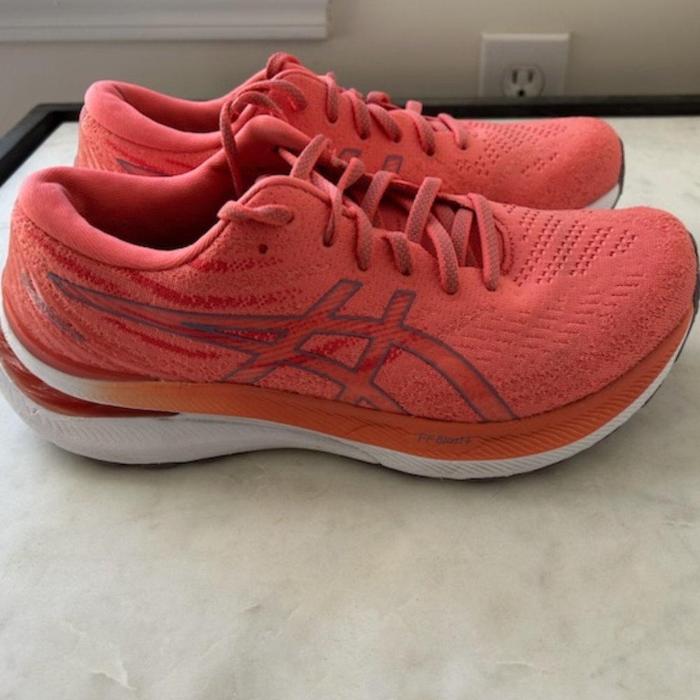 Asics Women's Athletic Shoes - Coral and White